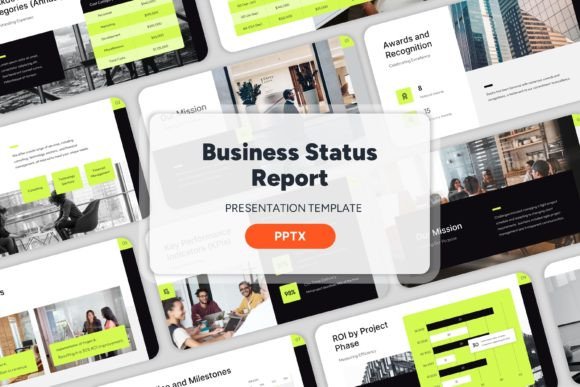 Download Business Status Report - PPT Templates - Premium Bundle